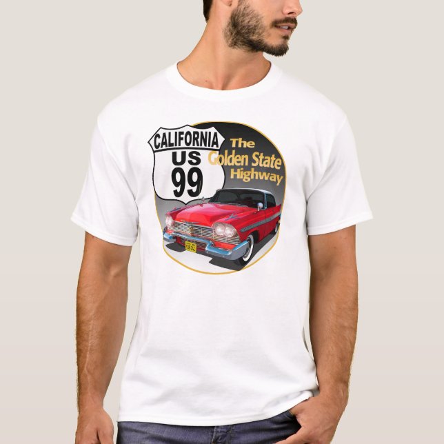Camiseta Ruta De Estados Unidos 99 De California - El Estad (Anverso)