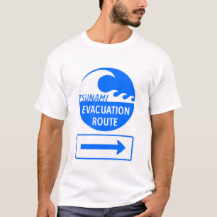 Camiseta Ruta de evacuación del tsunami