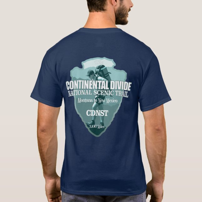 Camiseta Ruta de la división continental (punta de flecha T (Reverso)