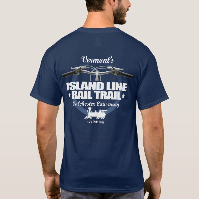 Camiseta Ruta de la línea de ferrocarril de la isla (H2) (Reverso)