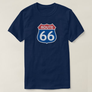 Camiseta Ruta de los hombres 66   Retro   Vintage   Clásica