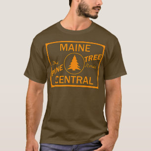 Camiseta Ruta de tren de árbol de pino central de Maine vin
