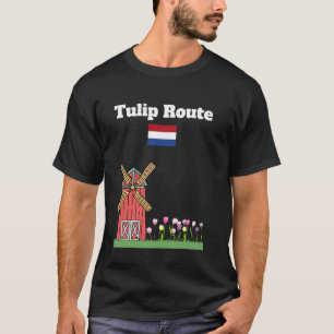 Camiseta Ruta de tulipanes Holanda recuerdo Molino de vient