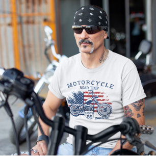 Camiseta Ruta de viaje en motocicleta Ruta 66 Sturgis o fra