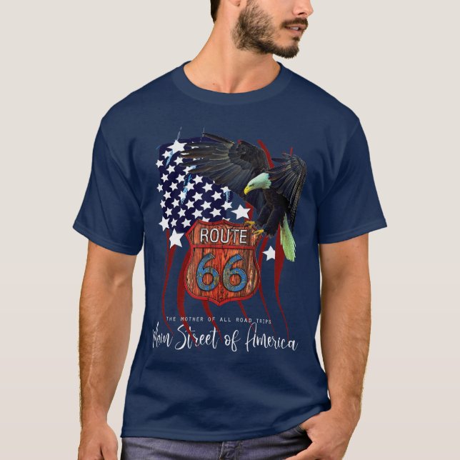 Camiseta Ruta del águila de la bandera con angustia 66 call (Anverso)