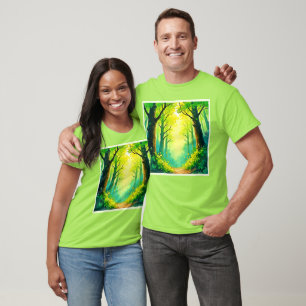 Camiseta Ruta del bosque iluminado por la luz solar