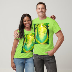 Camiseta Ruta del bosque iluminado por la luz solar