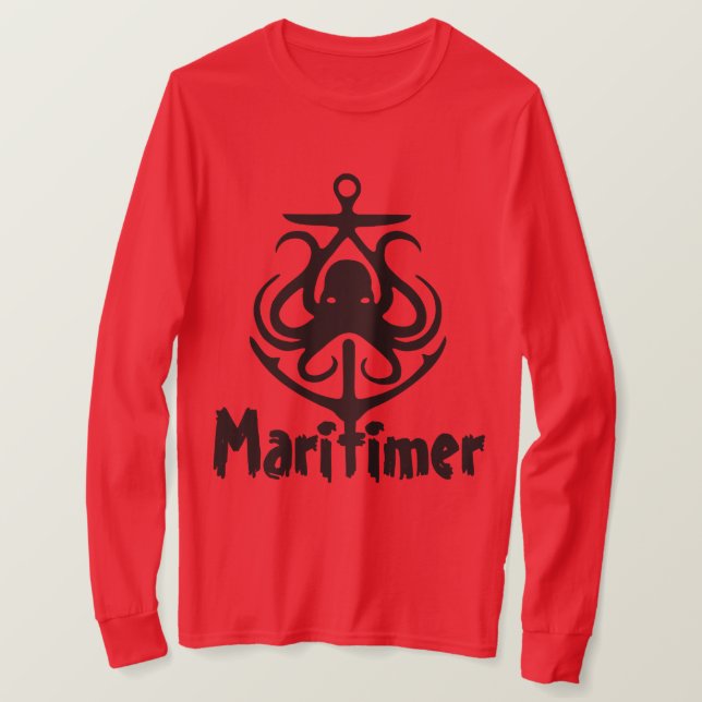 Camiseta Ruta del Faro Náutico de Maritimer Anchor Octopus (Anverso del diseño)