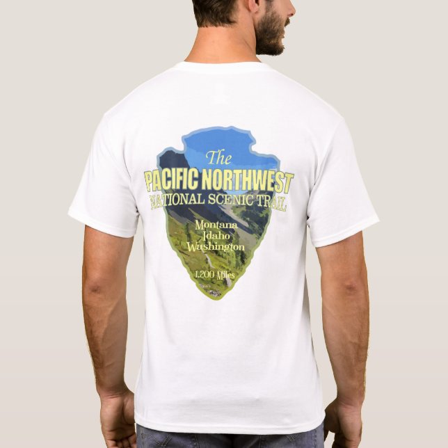 Camiseta Ruta del Pacífico NW (punta de flecha) (Reverso)