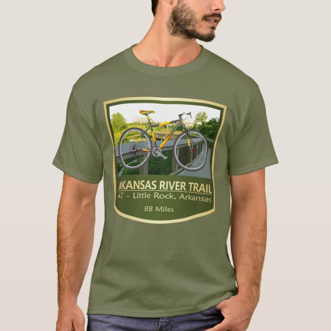Camiseta Ruta del río Arkansas (bicicleta2) (Anverso)