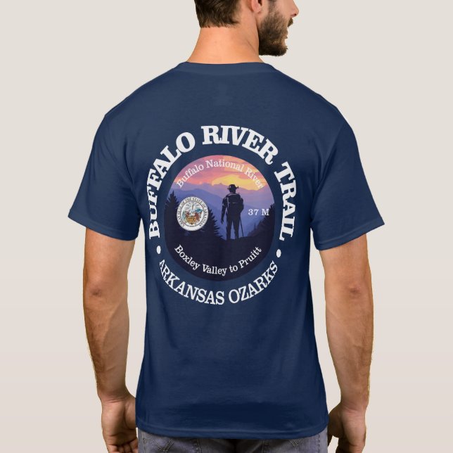 Camiseta Ruta del río Búfalo (rd2) (Reverso)