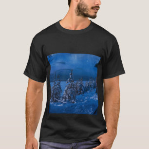 Camiseta Ruta forestal en la noche de invierno