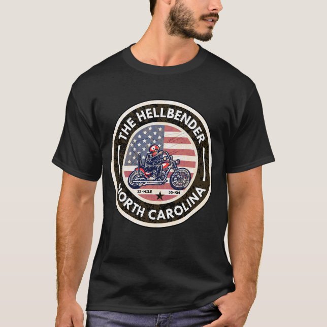 Camiseta Ruta Hellbender 28 Carolina del Norte (Anverso)