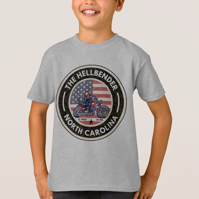 Camiseta Ruta Hellbender 28 Carolina del Norte (Anverso)