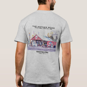 Camiseta Ruta Histórica 66 Arizona Tienda General Acuarela