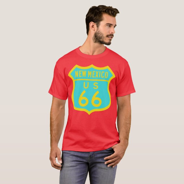 Camiseta Ruta Histórica de Estados Unidos 66: Nuevo México (Anverso completo)