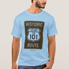 Camiseta Ruta histórica de los E.E.U.U. 101 (Rótulo del