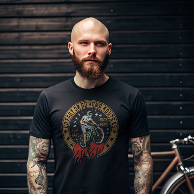Camiseta Ruta Retro 66 Ruta de la bicicleta (Subido por el creador)