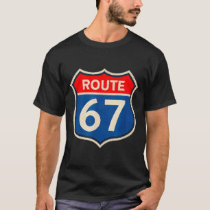 Camiseta Ruta Retro 67 Meme Seis Siete Aura Energía Número