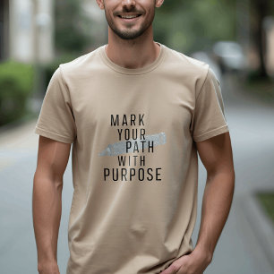Camiseta Ruta y propósito - Minimalista cita de inspiración