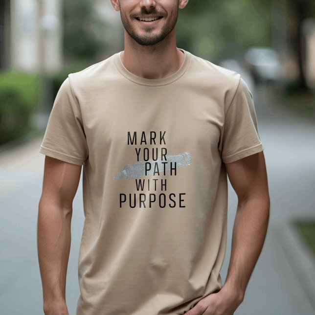 Camiseta Ruta y propósito - Minimalista cita de inspiración (Subido por el creador)
