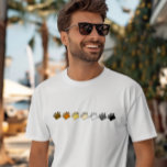 Camiseta Rutas de los osos de la bandera del oso<br><div class="desc">El diseño de las garras de oso con bandera es una manera perfecta de mostrar tu apoyo a la comunidad LGBT. Las patas de oso mate están en los colores de la Bandera del Oso.</div>