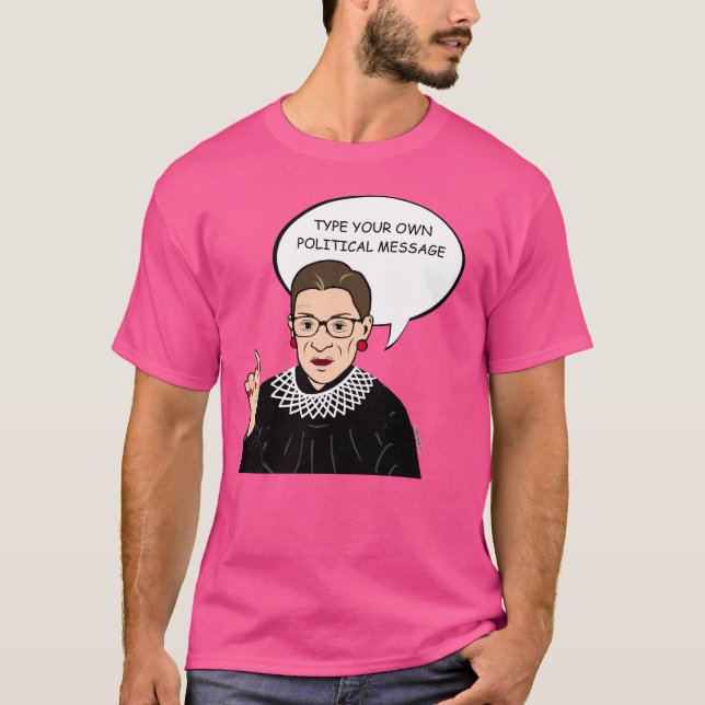 Camiseta Ruth Bader Ginsburg personalizó el mensaje (Anverso)