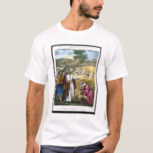 Camiseta Ruth en el campo de Boaz, de una biblia impresa