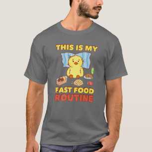 Camiseta Rutina de comida rápida - Cute Kawaii Anime - Moda