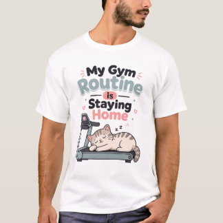 Camiseta Rutina de gimnasio de gato perezoso Resolución sar