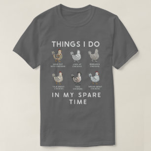 Camiseta Rutina Diaria del Amante de las Gallinas Caprichos