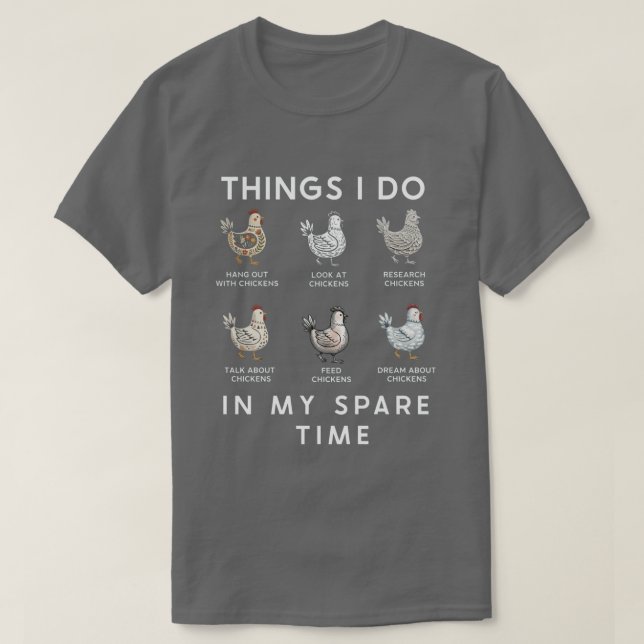 Camiseta Rutina Diaria del Amante de las Gallinas Caprichos (Diseño del anverso)