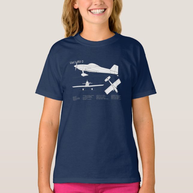 Camiseta RV-3 de Van - Planes de diseño aéreo ABD (Anverso)