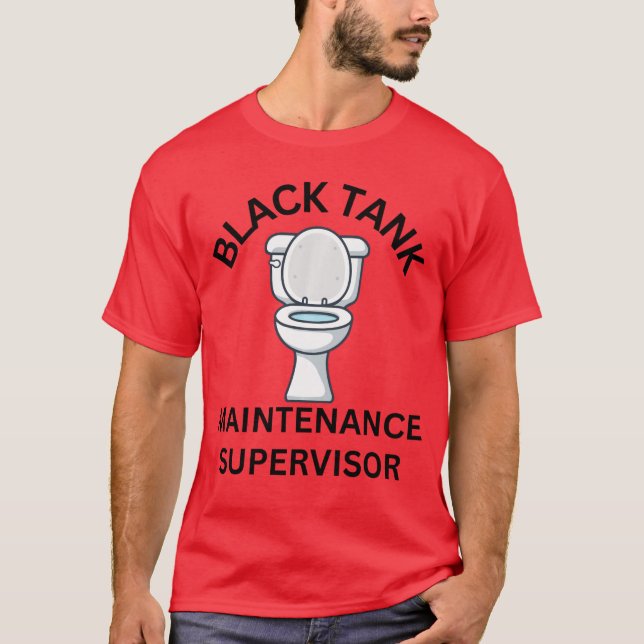 Camiseta RV Camping Black Tank Maintenance Dad Tee Long Sle (Anverso)
