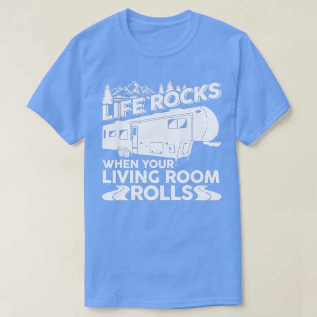 Camiseta RV Camping Funny Road Trip Vacaciones Quinta Rueda (Diseño del anverso)