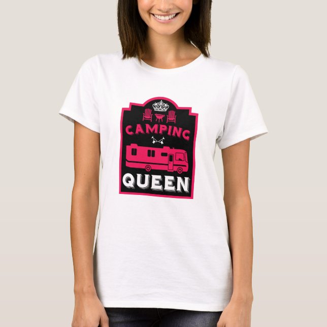 Camiseta RV Camping Queen USA (Anverso)