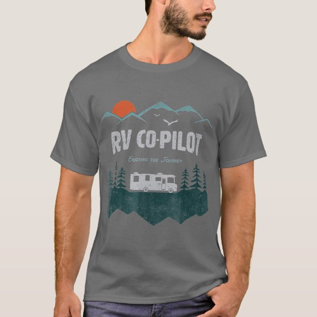 Camiseta RV CoPilot Camping Motohome Travel Vacation (Anverso)