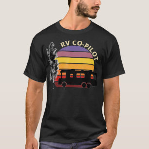 Camiseta RV CoPilot Retro Sunset Style con palmeras