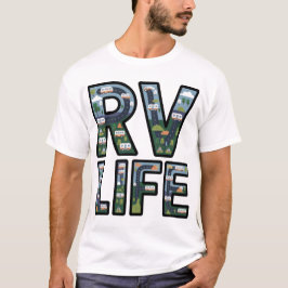 Camiseta RV Life Adventure Camper Road Tripography Typograp