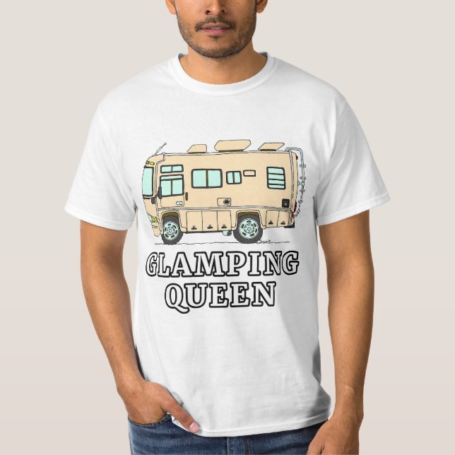 Camiseta RV Motorhome GLAMPING QUEEN  (Anverso)