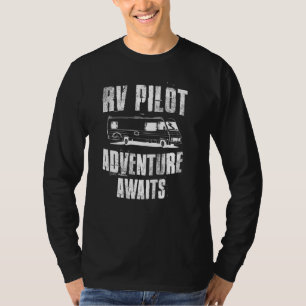 Camiseta Rv Pilot Camping Adventure Awath Motorhome Travel