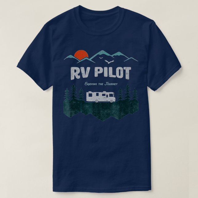 Camiseta RV Pilot Camping  Motorhome ravel Vacation Gift  (Diseño del anverso)