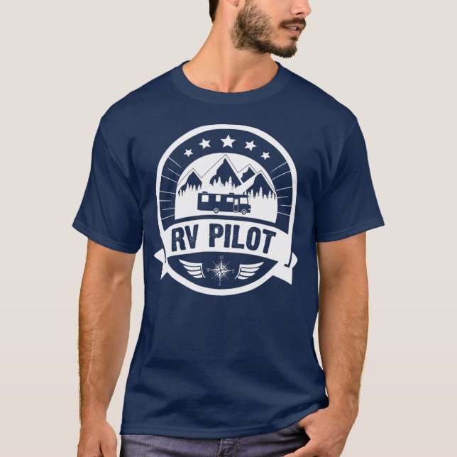 Camiseta RV Pilot Funny Motorhome RV Travel para hombres (Anverso)