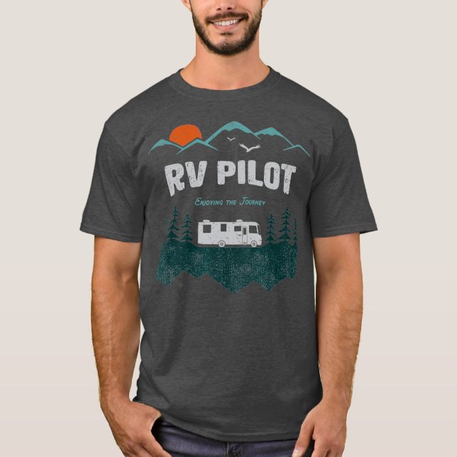 Camiseta RV Piloto Camping Camping Camisas Motohome Viajes  (Anverso)