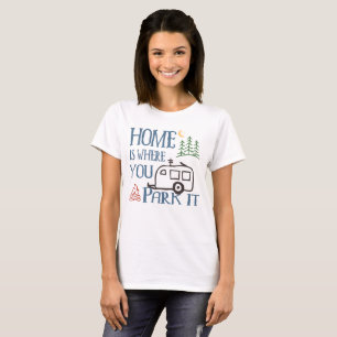 Camiseta Rv que acampa a casa