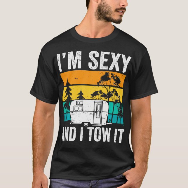 Camiseta RV Trailer Van I RV Camping Camper I m Sey y I T (Anverso)