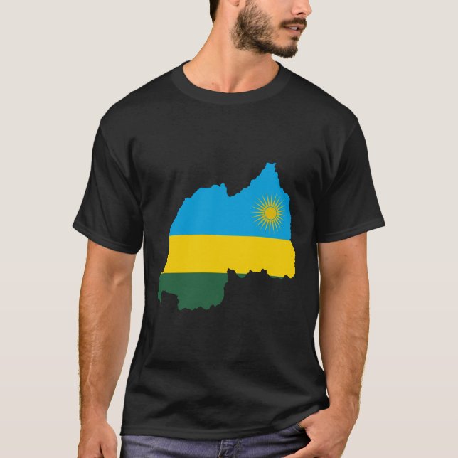 Camiseta RWANDA Personalizable especial de aventura negro (Anverso)