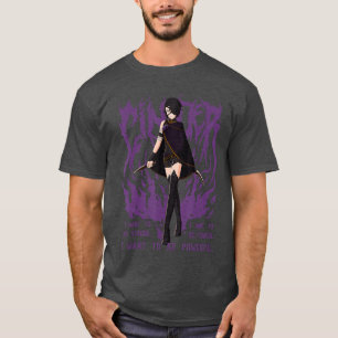 Camiseta RWBY Cinder Fall Heavy Metal Anime Dibujos diverti