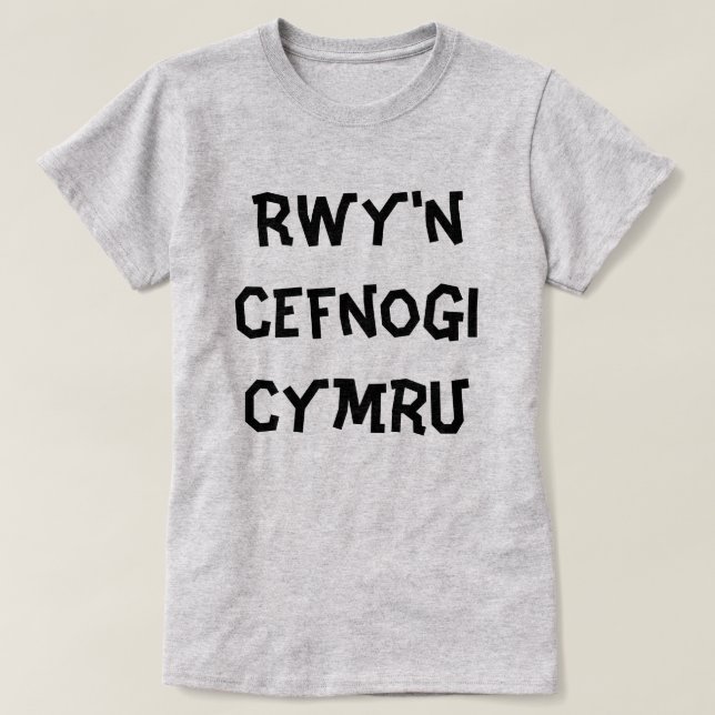 Camiseta Rwy'n cefnogi Cymru Apoyo a Gales (Diseño del anverso)