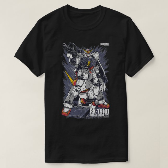 Camiseta RX 79 G Gundam (Diseño del anverso)